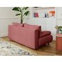 Voir la diapositive 5 : BEST MOBILIER Cristal - canapé 3 places - convertible avec coffre et pouf - en velours texturé