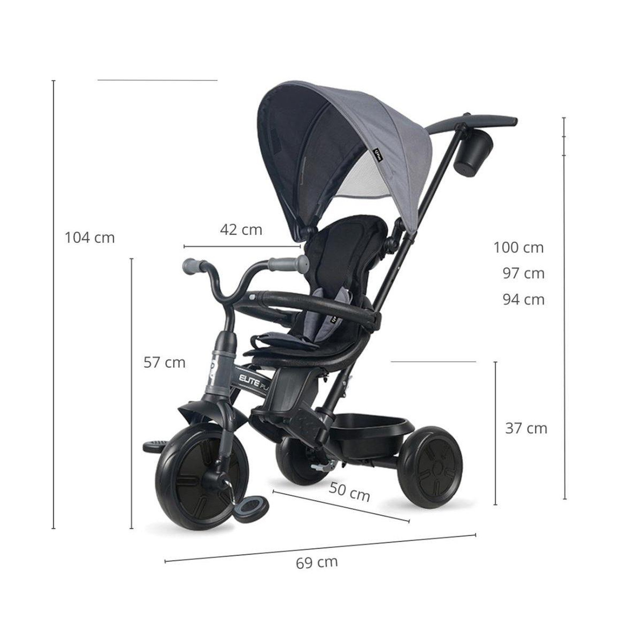 Voir la diapositive 4 : QPLAY Tricycle  elite platinum gris