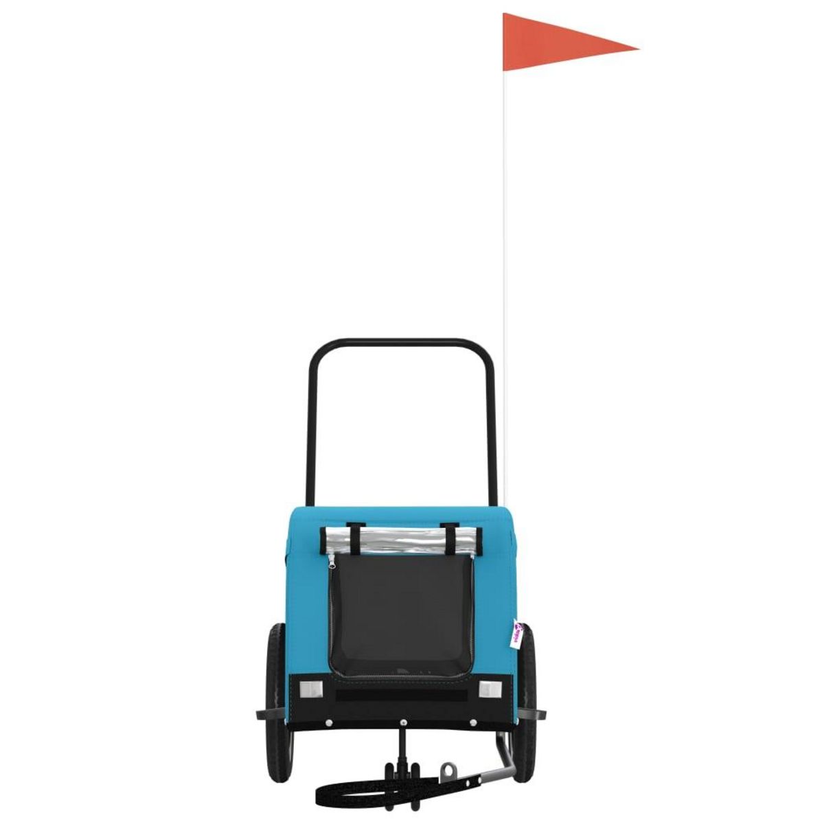 VIDAXL Remorque de velo pour animaux de compagnie bleu et noir