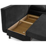 Voir la diapositive 4 : BEST MOBILIER Gloria - canapé d'angle réversible 4 places convertible avec coffre en tissu texturé