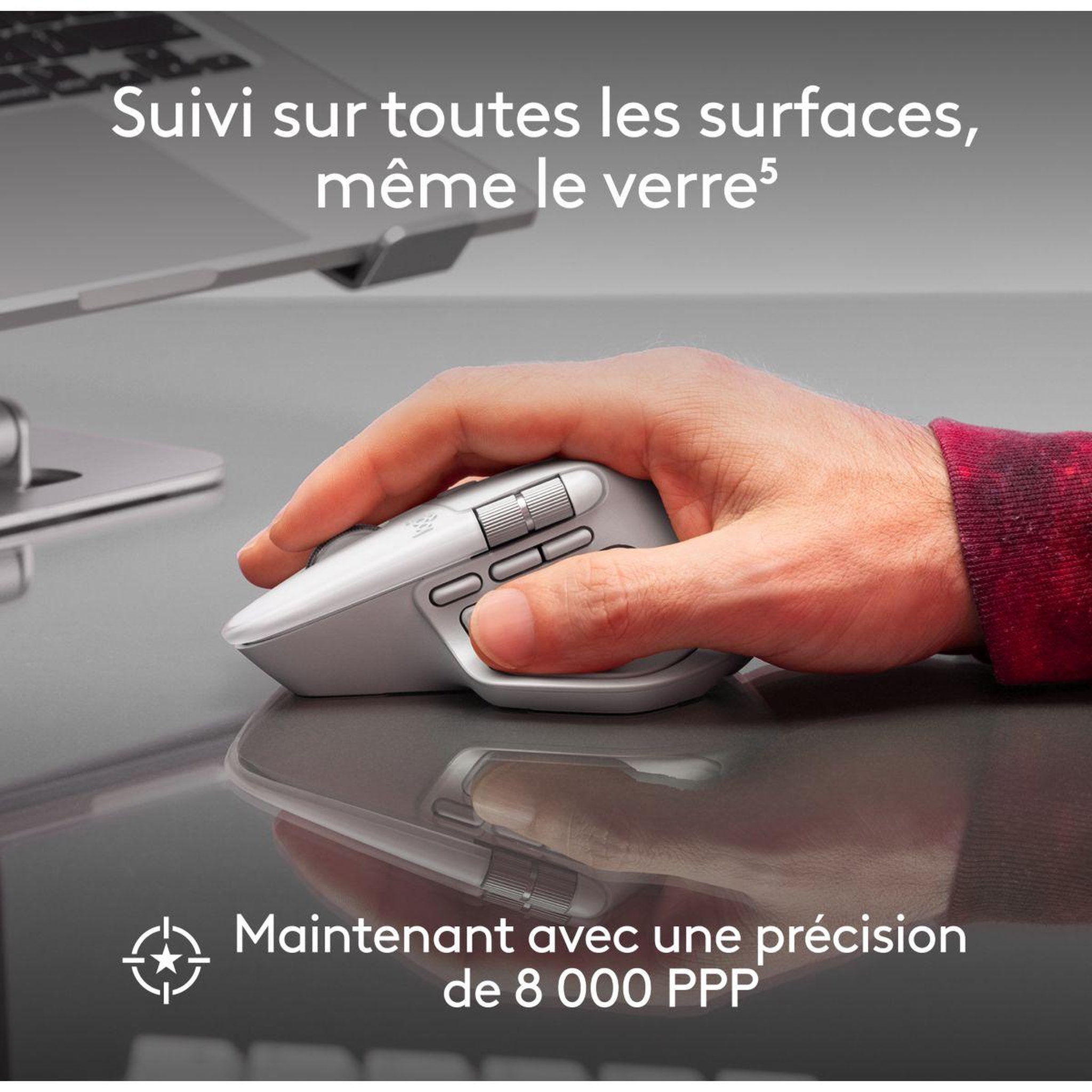 Voir la diapositive 5 : Logitech Souris sans fil rechargeable MX Master 4 Mac Off White