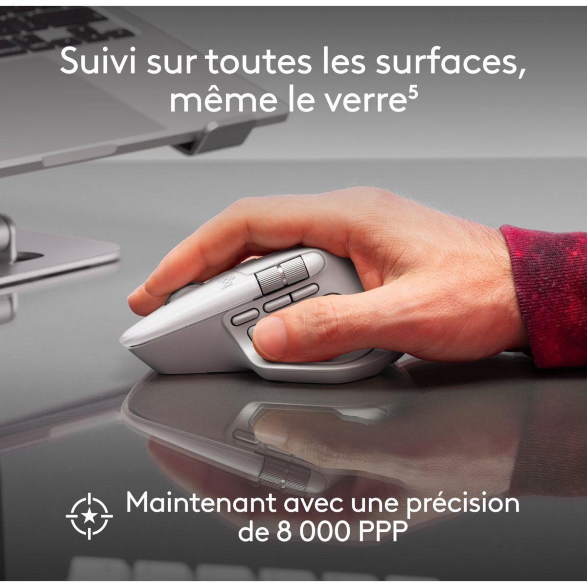 Logitech Souris sans fil rechargeable MX Master 4 Mac Off White