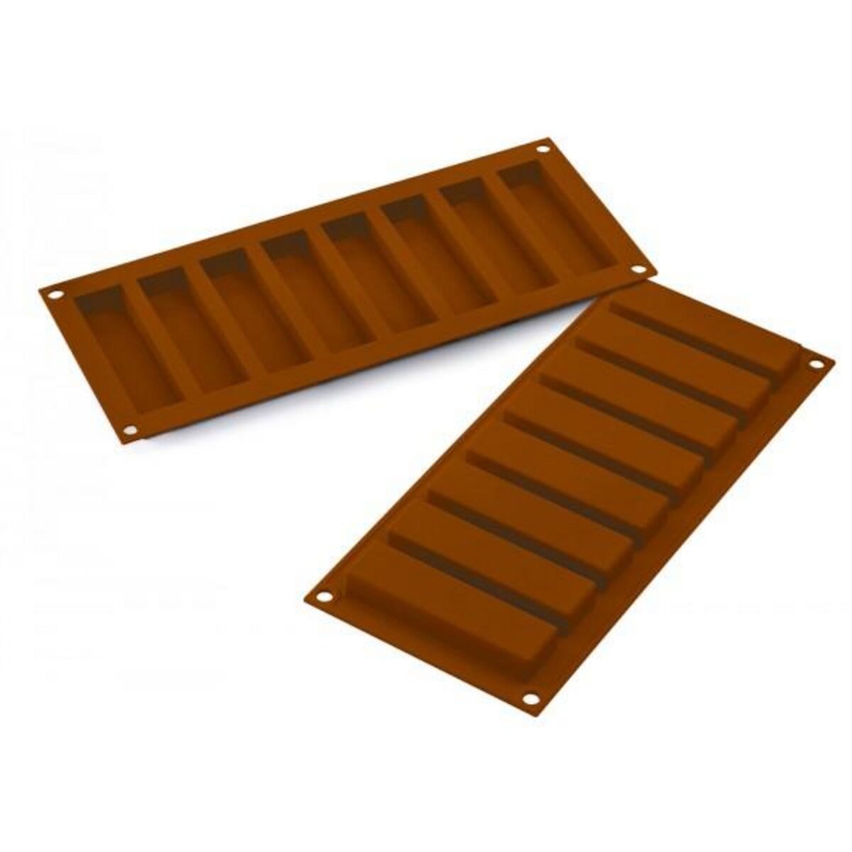 Silikomart Moule à chocolat silicone 8 barres - 36.184.77.0065