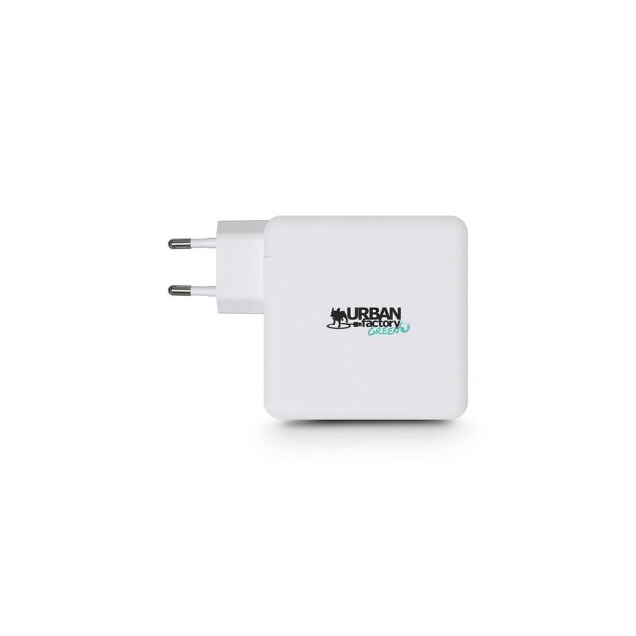 Voir la diapositive 3 : URBAN FACTORY Chargeur et câble d alimentation PC Urban Factory CHARGEUR 100 W USB C GAN ECO FRIENDLY