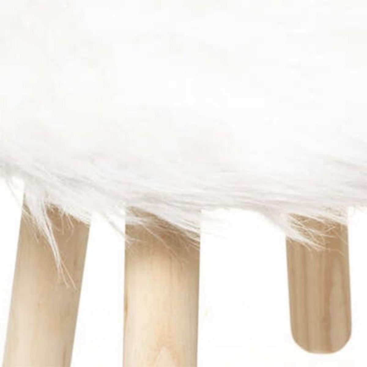 Paris Prix Tabouret Enfant Lapin  Forêt  38cm Blanc