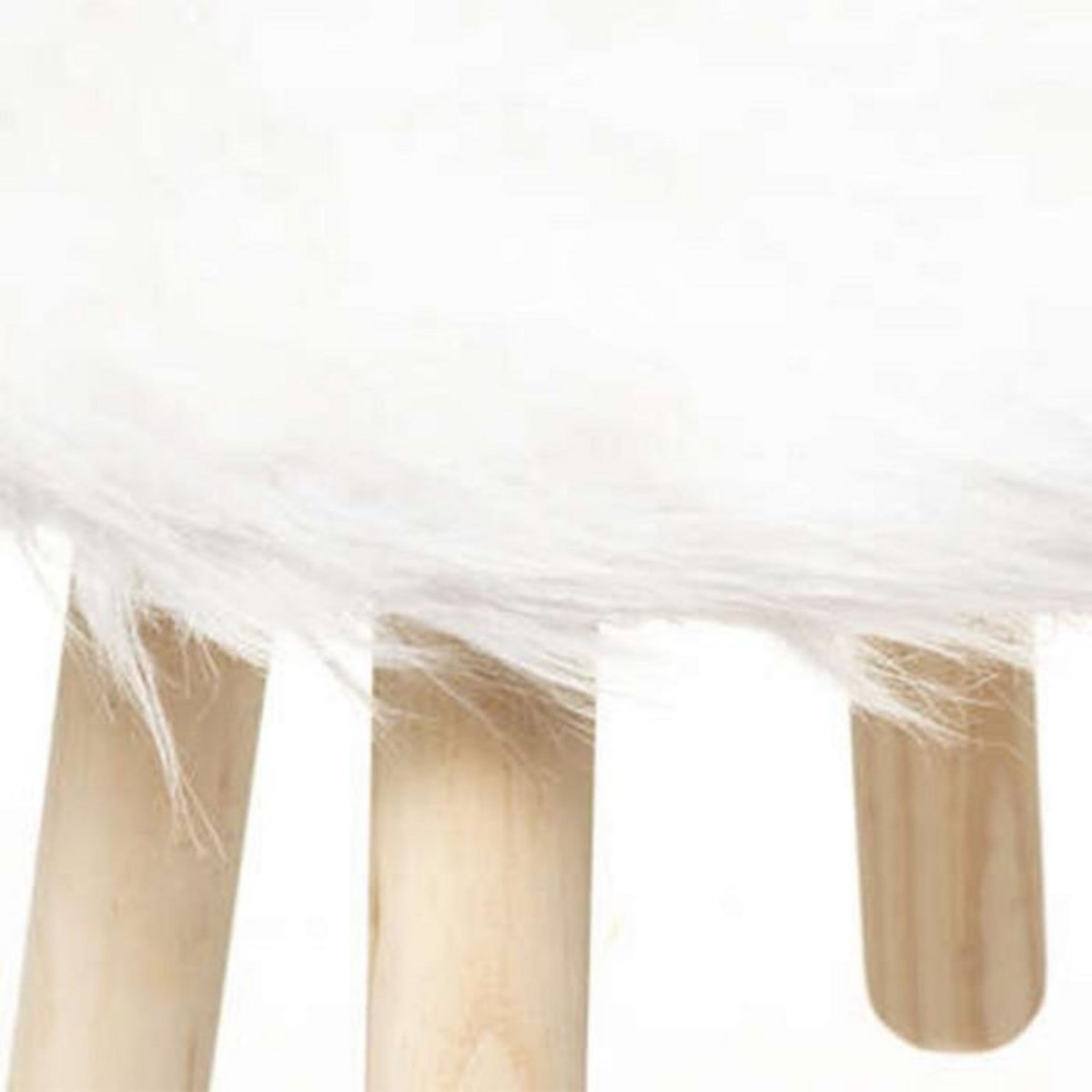 Atmosphera Kids Tabouret Enfant Lapin  Forêt  38cm Blanc