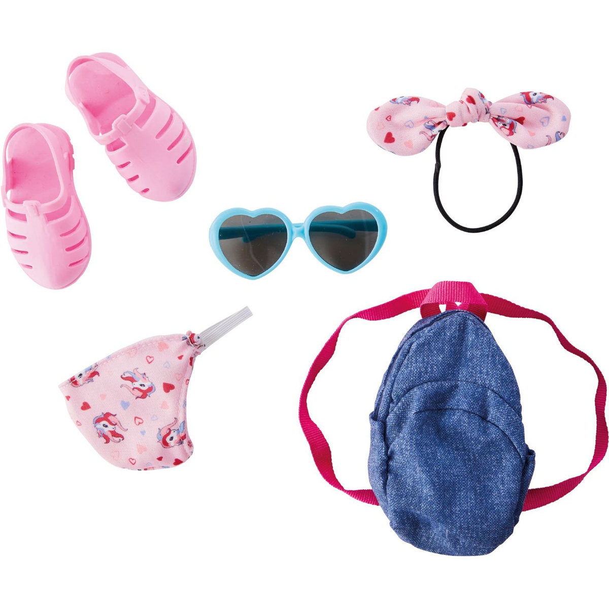 One Two Fun Accessoires ma jolie poupée mode 46 cm - sac à dos bleu