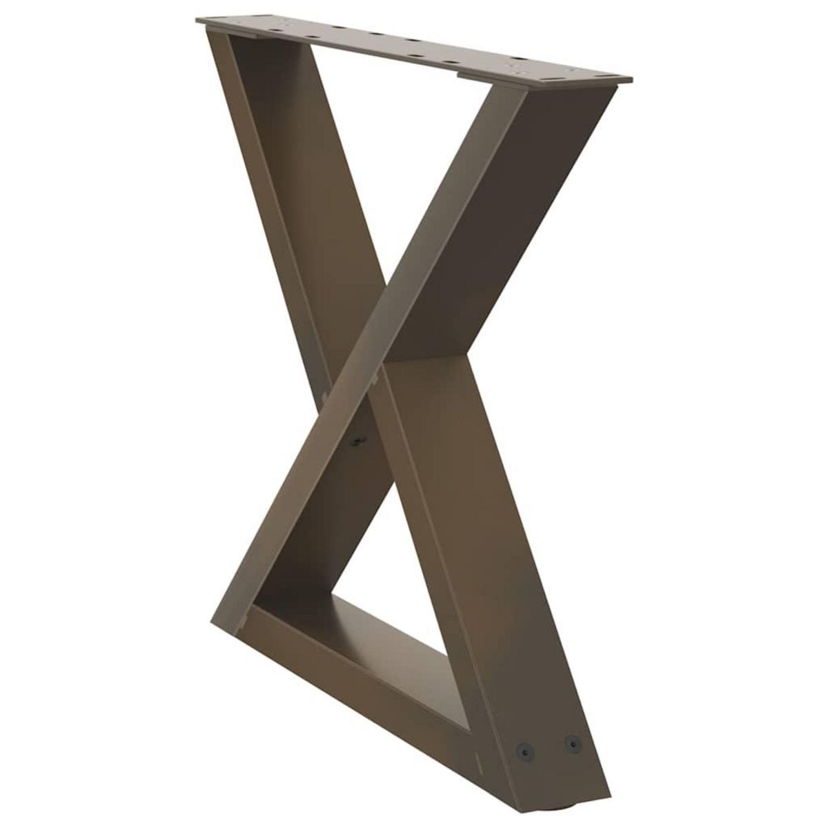 VIDAXL Pieds de table basse 2pcs acier naturel 60x(42-43,3)cm