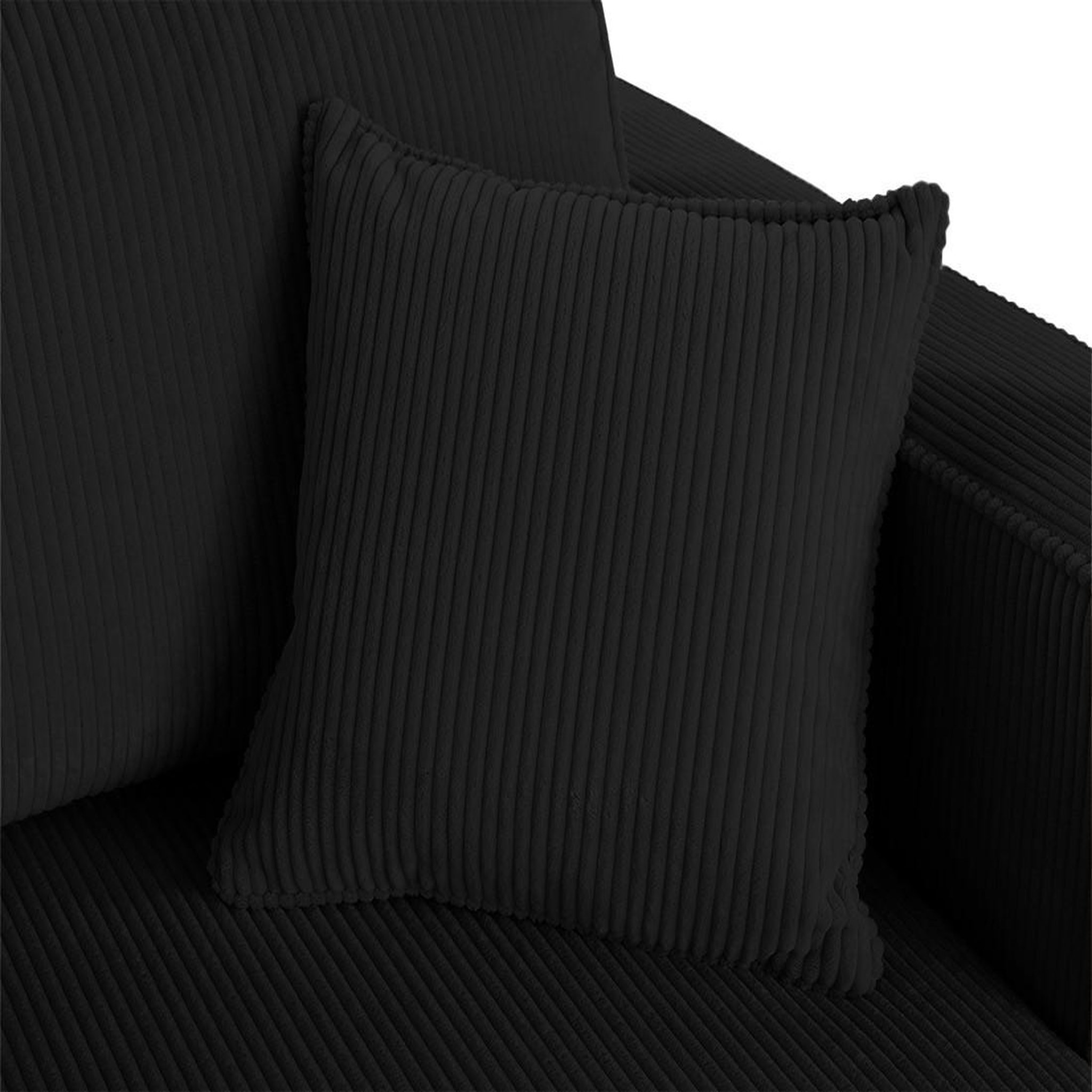 Voir la diapositive 5 : BEST MOBILIER Topaze - canapé droit 4 places avec double méridienne - assise profonde - en velours côtelé