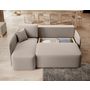 Voir la diapositive 2 : BEST MOBILIER Suzie - canapé d'angle gauche 4 places convertible avec coffre en velours