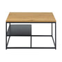 Voir la diapositive 1 : LISA DESIGN Salida - table basse - effet bois et métal noir - 90 cm