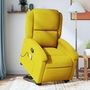 Voir la diapositive 1 : VIDAXL Fauteuil de massage inclinable Jaune Velours