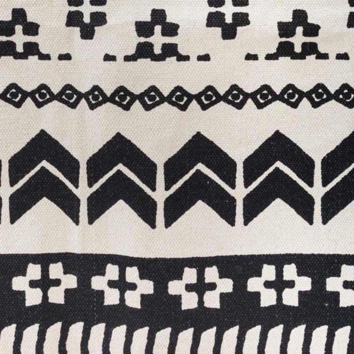 ATMOSPHERA Tapis Déco à Franges  Pailo  120x170cm Noir & Blanc