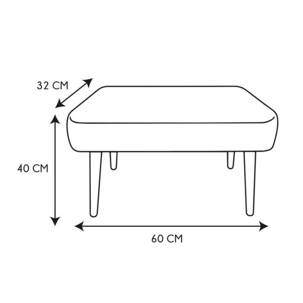 Paris Prix Banc Design en Bois  Mirage  60cm Blanc & Beige