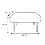 Voir la diapositive 6 : Paris Prix Banc Design en Bois  Mirage  60cm Blanc & Beige