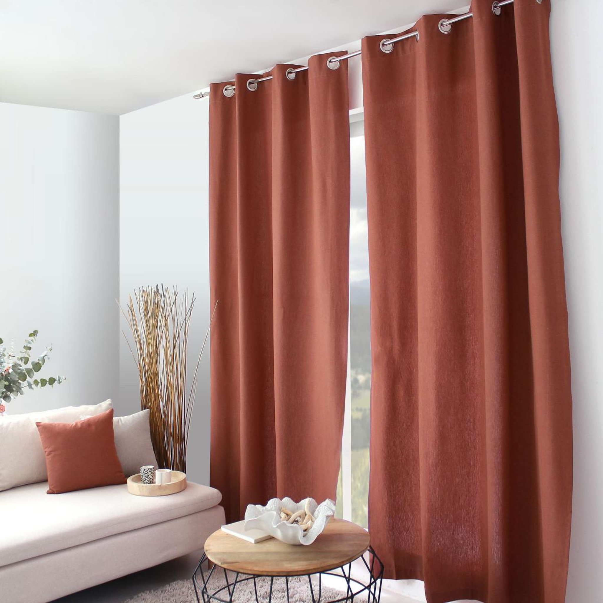 ENJOY HOME Rideau uni  cambria  140x240cm terracotta