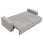 Voir la diapositive 2 : BEST MOBILIER Nicole - canapé droit 4 places convertible avec coffre en tissu
