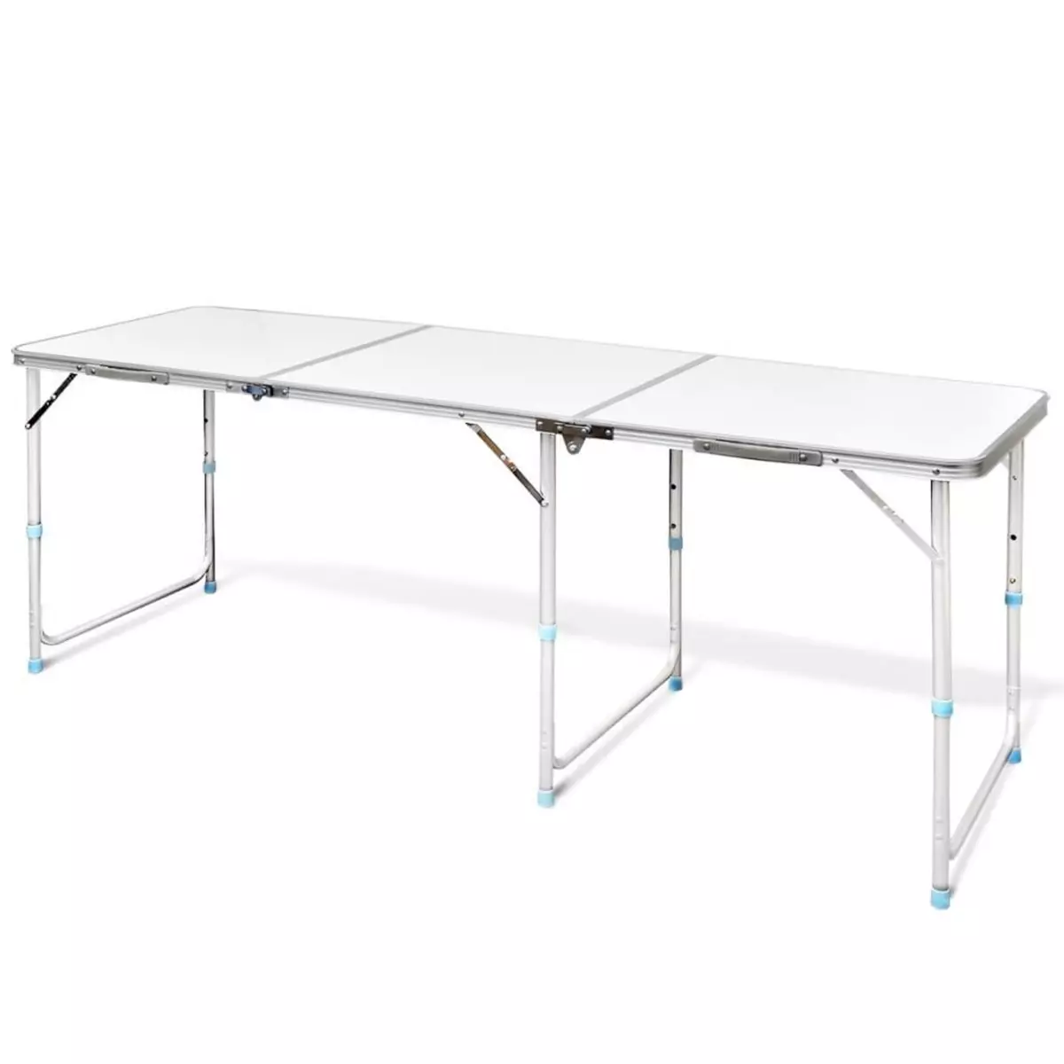 VIDAXL Table pliante de camping en aluminium avec hauteur ajustable