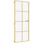 Voir la diapositive 2 : VIDAXL Porte interieure mince dore 83x201,5 cm verre trempe aluminium