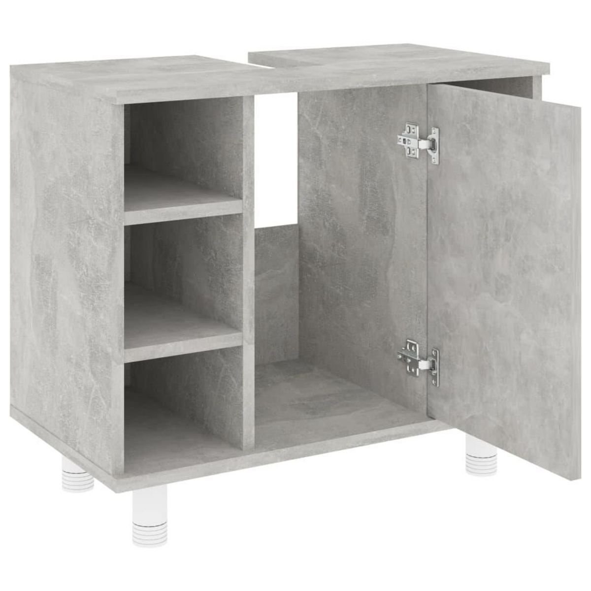 VIDAXL Armoire de salle de bain Gris beton Bois d'ingenierie