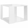 Voir la diapositive 2 : VIDAXL Table basse Blanc brillant 40x40x30 cm Bois d'ingenierie