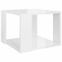 Voir la diapositive 2 : VIDAXL Table basse Blanc brillant 40x40x30 cm Bois d'ingenierie