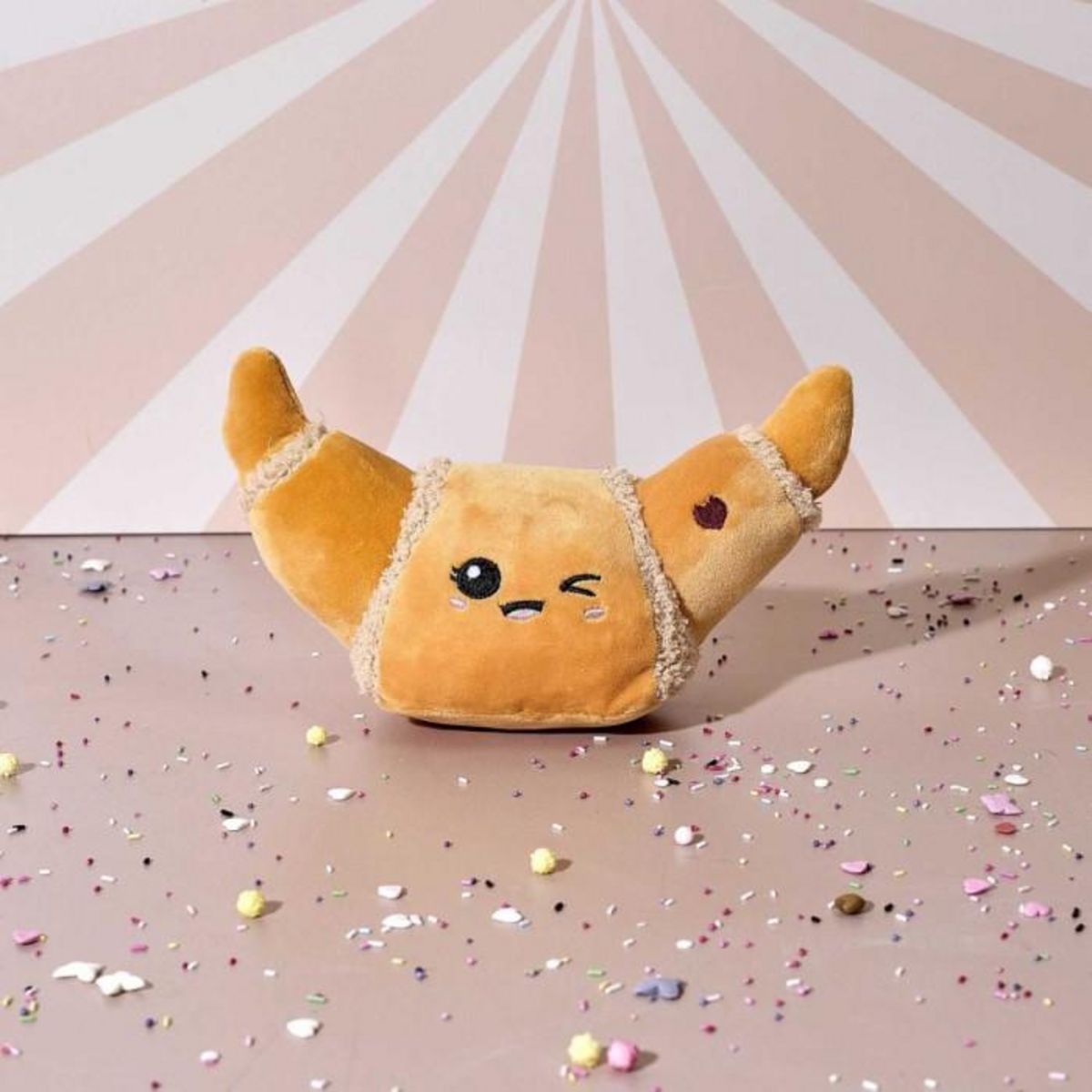 Paris Prix Peluche Enfant Croissant  Kawaii  20cm Marron