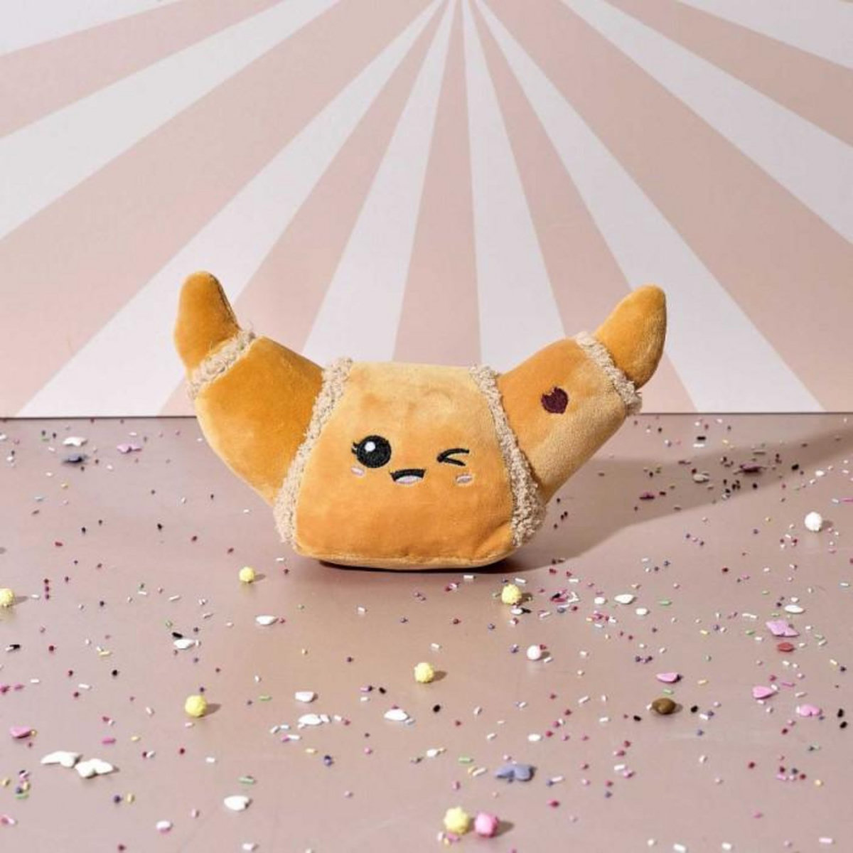 Paris Prix Peluche Enfant Croissant  Kawaii  20cm Marron