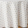 Voir la diapositive 2 : Paris Prix Nappe Ronde Imprimé  Oricia  180cm Beige & Noir