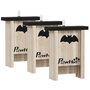 Voir la diapositive 1 : PAWHUT Nichoir à chauves-souris - lot de 3 - dim. 18L x 6l x 22H cm - bois sapin naturel noir