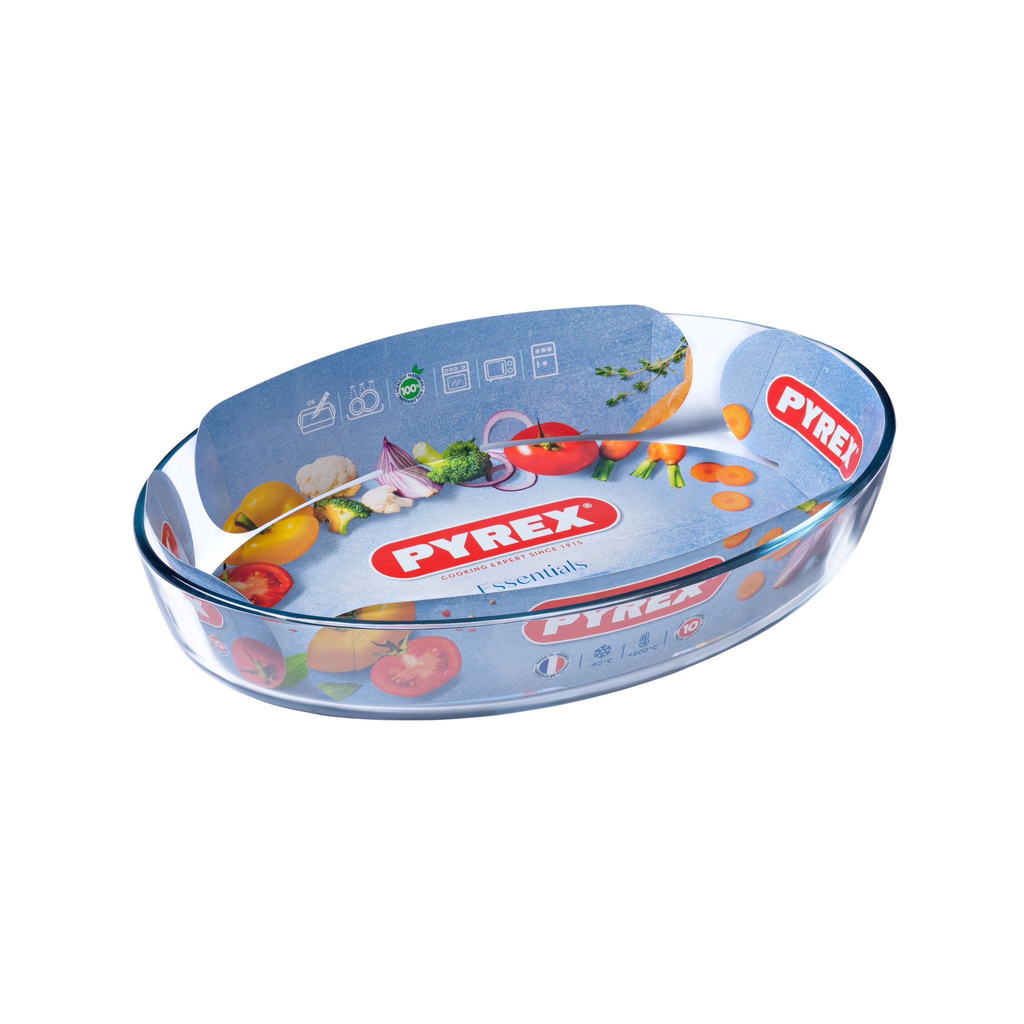 PYREX Plat à four ovale en verre ESSENTIAL 