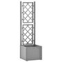 Voir la diapositive 2 : VIDAXL Lit sureleve de jardin et treillis et systeme d'arrosage Gris