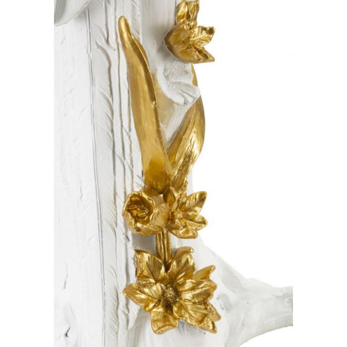 Paris Prix Lampe à Poser en Résine  Perroquet  50cm Blanc