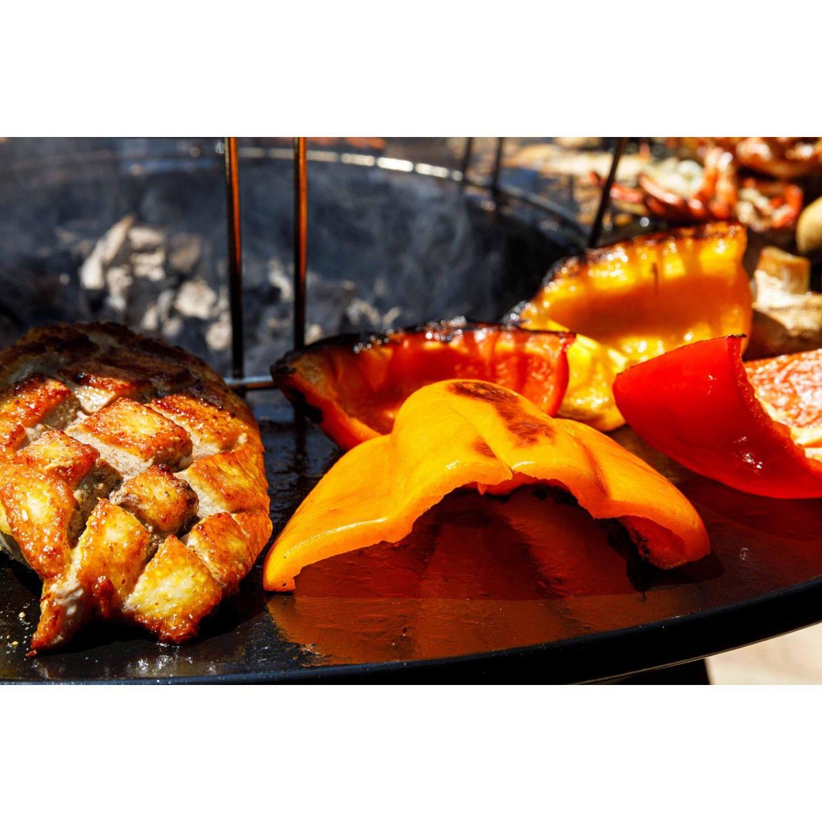 Somagic Braséro de cuisson en acier D70 cm - Noir 