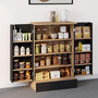 Voir la diapositive 2 : ID MARKET Buffet bas de cuisine ALTO H.90 cm avec rangements noir et bois