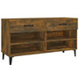 Voir la diapositive 2 : VIDAXL Meuble a chaussures Chene fume 102x35x55 cm Bois d'ingenierie