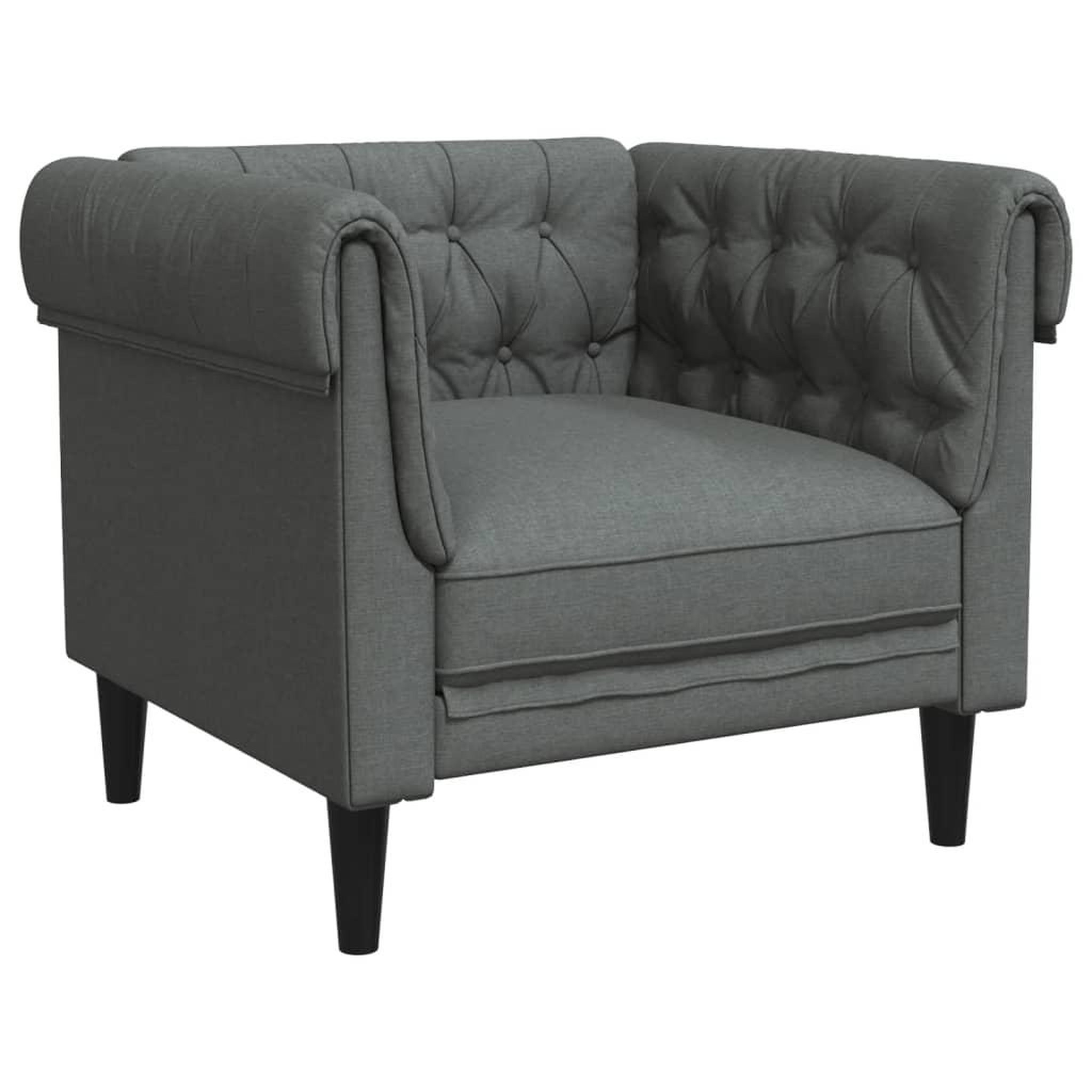 Voir la diapositive 4 : VIDAXL Ensemble de canapes 3 pcs gris fonce tissu