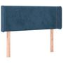 Voir la diapositive 2 : VIDAXL Tete de lit avec oreilles Bleu fonce 103x16x78/88 cm Velours