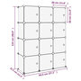 Voir la diapositive 6 : VIDAXL Cubes de rangement 12 pcs avec portes Noir PP