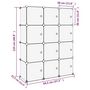 Voir la diapositive 6 : VIDAXL Cubes de rangement 12 pcs avec portes Noir PP