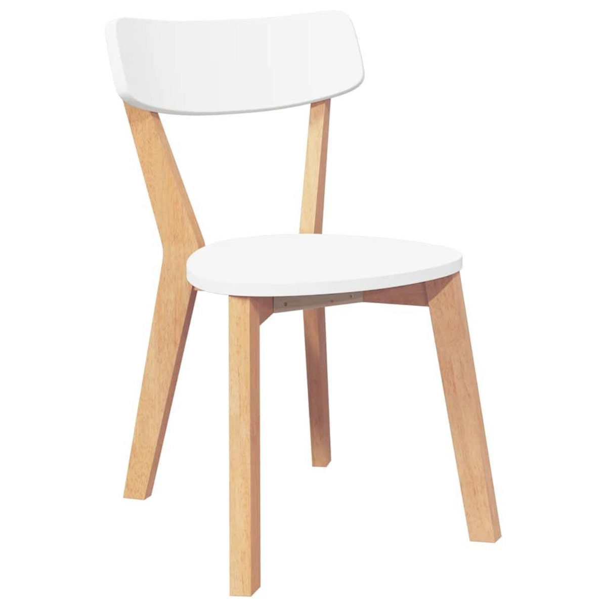 VIDAXL Chaises a manger 2 pcs bois massif caoutchouc