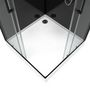 Voir la diapositive 3 : Aurlane Cabine de douche Mirror Square Hydromassante angle - 90x90