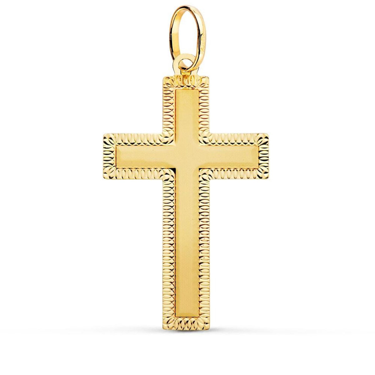 L'ATELIER D'AZUR Pendentif  - Médaille Croix Or 18 Carats 750 Jaune - Chaine Offerte