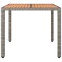 Voir la diapositive 3 : VIDAXL Table de jardin et dessus en bois Gris Resine tressee et acacia