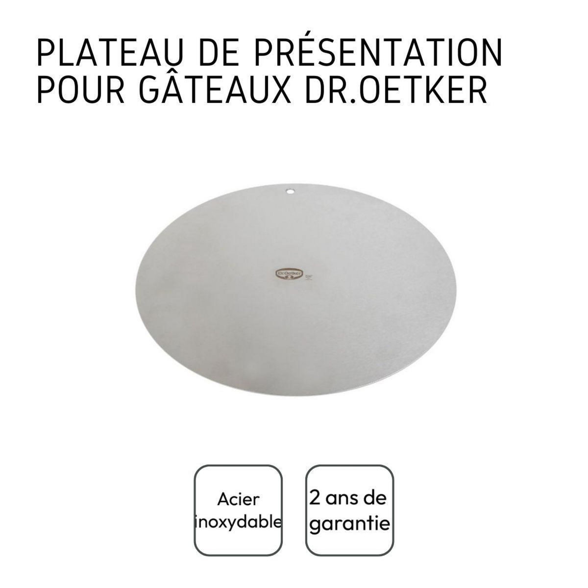 DR.OETKER Plateau de présentation pour gâteau rond en inox Dr.Oetker Divers