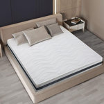 THE WHITE STONE Matelas 80 x 190 en Waterfoam Hypoallergénique | Hauteur 25 cm | Rembourrage en ouate et revêtement en tissu 3D respirant, anti-acarien et antifongique | Fabriqué en Italie. Coloris disponibles : Bicolore