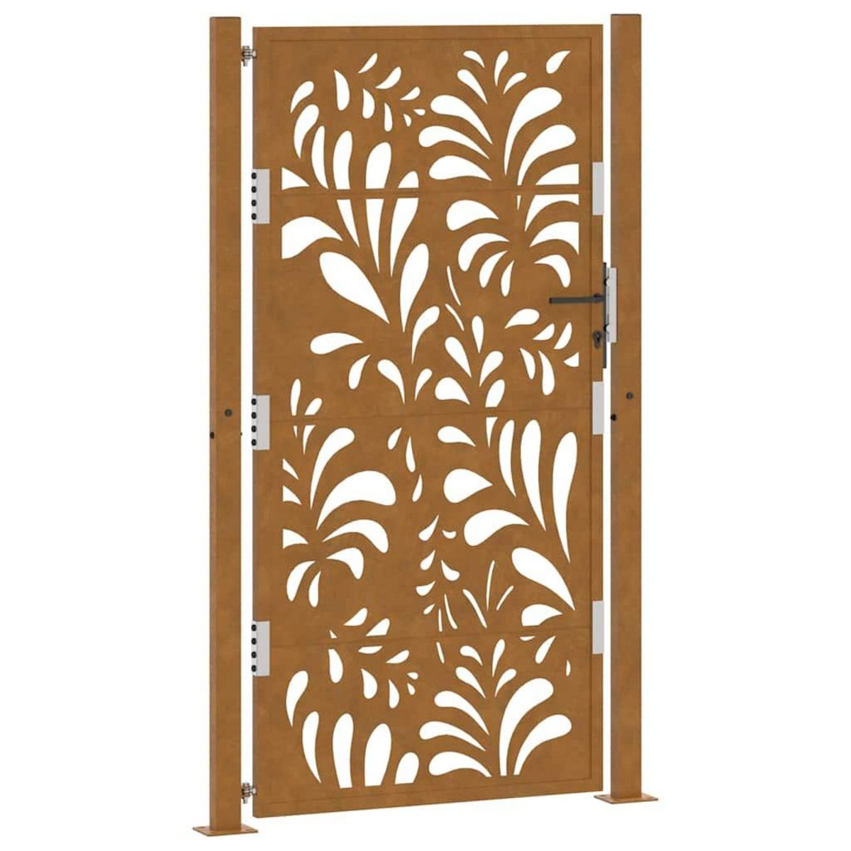 VIDAXL Porte de jardin acier resistant aux intemperies design vagues