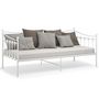 Voir la diapositive 4 : VIDAXL Cadre de canapé lit sans matelas blanc métal 90x200 cm