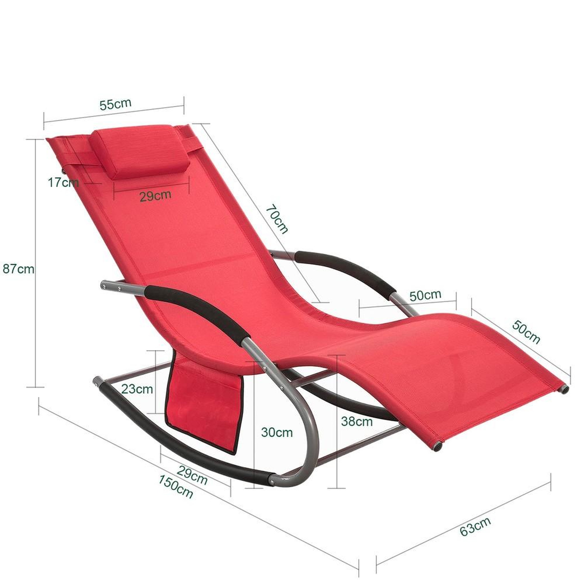 Voir la diapositive 3 : SOBUY SoBuy - Lot de 2 chaises à bascule pour jardin - Moderne - OGS28X2