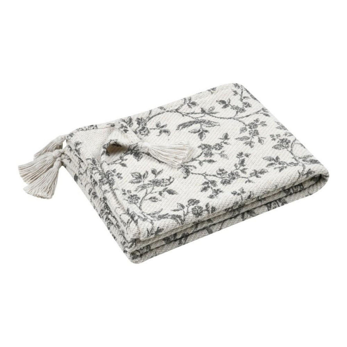 Lovely Casa Plaid 125x150 cm CLARINE à pompons